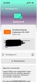 2x Zalando cadeaukaart twv 150€