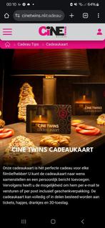 Bioscoop bon voor wijchen of malden, Eén persoon, Cadeaubon