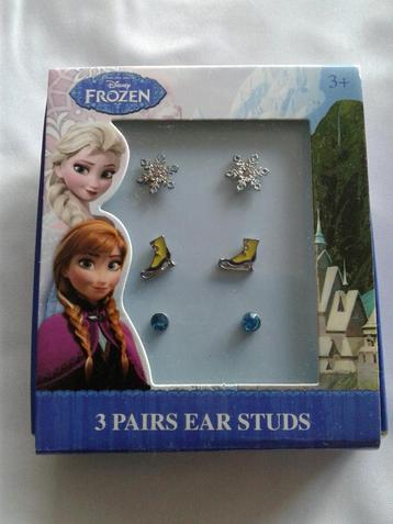 FROZEN oorbellen (knopjes) ijssterren, kunstschaatsen nieuw beschikbaar voor biedingen