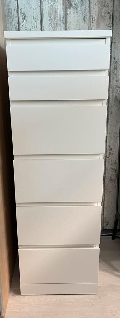 Ikea Malm Ladekast 6 lades plus spiegelglas nieuwstaat, Huis en Inrichting, Kasten | Ladekasten, Zo goed als nieuw, 100 tot 150 cm