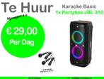 Nijmegen Karaoke set JBL Partybox 310 EUR 29,00 per dag, Audio, Tv en Foto, Karaoke-apparatuur, Nieuw, Ophalen