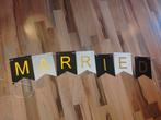 Just Married Slinger (2 delig) - Zwart Wit Goud, Ophalen of Verzenden, Zo goed als nieuw, Versiering, Geboorte of Huwelijk