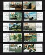 Nederland NVPH 2089-2098 met tab gestempeld 2, Verzenden, Na 1940, Gestempeld