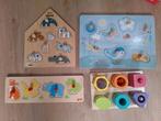 5 houten vormen puzzels, Ophalen of Verzenden, Minder dan 10 stukjes, Zo goed als nieuw