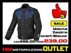 Textiel motorjas Macna Zastro All-Season - Zwart-Blauw, Motoren, Kleding | Motorkleding, Info@huybersmotoren.nl, Jas | textiel