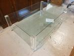 Hele nette glazen salontafel klein en groot model vierkant, Ophalen, Gebruikt, Vierkant, Glas