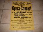 OUDE poster Opera Concert Schouwburg Concordia Bussum 1916, Ophalen of Verzenden, Gebruikt, A1 t/m A3, Muziek