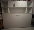 Wandklapbed 1-persoons met Opbergruimte, Ophalen, Gebruikt, 90 cm, Eenpersoons