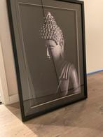 Schilderij buddha / boeddha/ boedha / zwarte lijst, Ophalen of Verzenden, Zo goed als nieuw, Hout