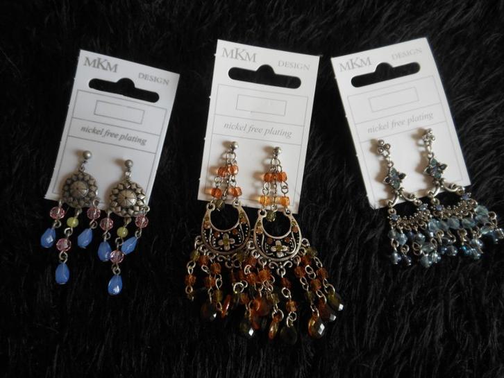 3 paar oorhangers samen voor € 10,00 en gratis verzending, Sieraden, Tassen en Uiterlijk, Oorbellen, Nieuw, Overige materialen