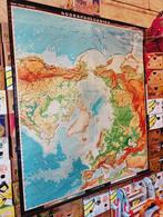 Vintage wereldkaart XXL van het Noordpoolgebied, Boeken, Atlassen en Landkaarten, Ophalen of Verzenden, 1800 tot 2000, Wereld