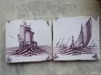 twee mooie mangaankleurige antieke scheepjes., Ophalen of Verzenden