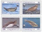 TURKMENISTAN 2 - Dieren WWF: zoogdieren (zeehonden), Ophalen of Verzenden, Postfris, Dier of Natuur