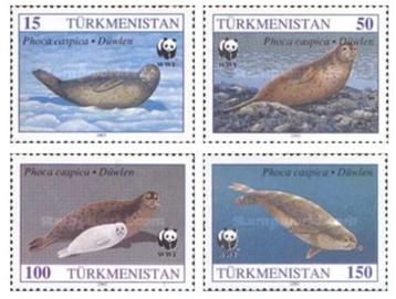 TURKMENISTAN 2 - Dieren WWF: zoogdieren (zeehonden) beschikbaar voor biedingen
