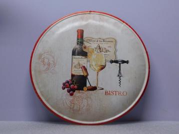 Vintage Wandbord Bistro - 35 cm - Metaal beschikbaar voor biedingen