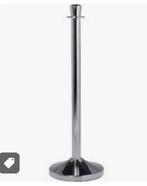 Afzetpaal Securit 100cm met voet chroom  8 stuks 1 koop, Ophalen