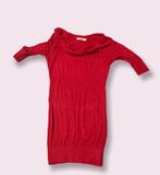 Rood off shoulder jurk.  Maat M(107, Ophalen of Verzenden, Zo goed als nieuw, Meisje, Jurk of Rok