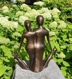 FAMILIE MET 2 KINDEREN / bronzen beeld, Ophalen of Verzenden