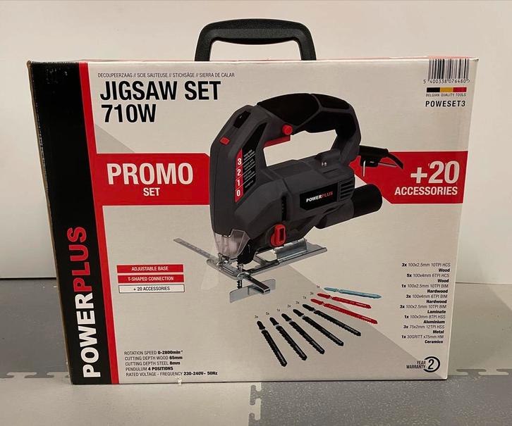 Powerplus Decoupeerzaag Poweser3-Nieuwstaat!!, Doe-het-zelf en Verbouw, Gereedschap | Machine-onderdelen en Toebehoren, Nieuw