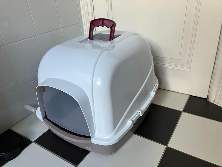Kattenbak grote maat 70 x 54 x 46 cm - met handvat, Dieren en Toebehoren, Kattenbakken, Zo goed als nieuw, Gesloten, Ophalen