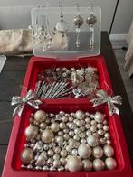 Vintage Sobere chique brocante kerstballen ornamenten glas, Ophalen of Verzenden