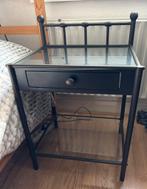 Metalen nachtkastje met lade, Ophalen, Metaal of Aluminium, 55 tot 70 cm, Zo goed als nieuw