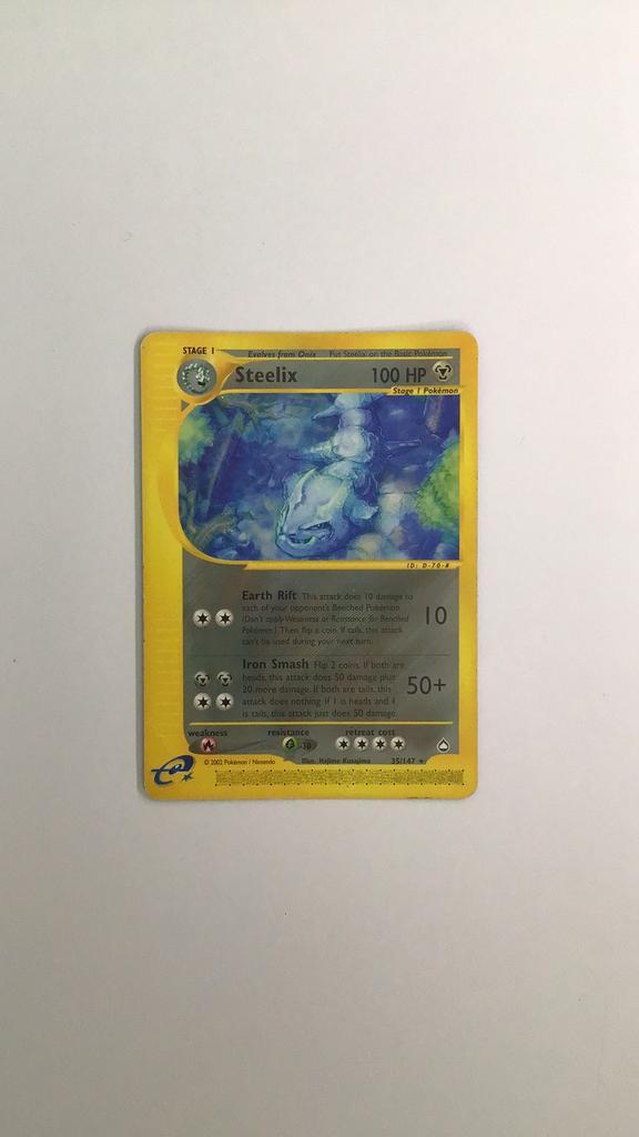 Steelix Pokémonkaart – 2002 – 35/147 – ID: D-70-#, Hobby en Vrije tijd, Verzamelkaartspellen | Pokémon, Zo goed als nieuw, Ophalen