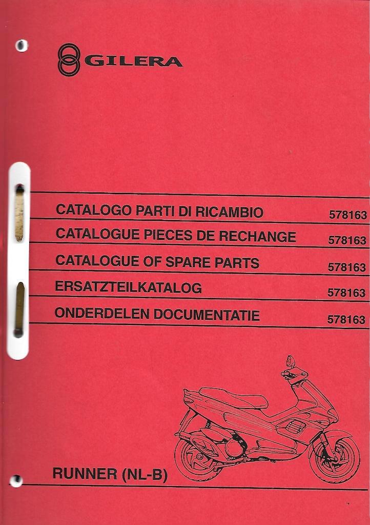 Gilera Runner onderdelenboek bromfiets scooter (gi06), Fietsen en Brommers, Handleidingen en Instructieboekjes, Zo goed als nieuw