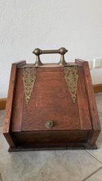 Antiek kolenkit hout met koper, Antiek en Kunst, Ophalen of Verzenden