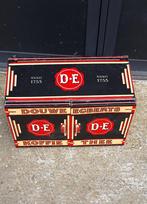 Winkelblik Douwe Egberts met twee scharnierende deurtjes., Verzamelen, Blikken, Ophalen of Verzenden, Gebruikt, Koffie, Douwe Egberts