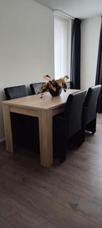 Jysk Hallund Eettafel + 4 Stoelen + Salontafel, Huis en Inrichting, Tafels | Eettafels, Ophalen, 50 tot 100 cm, Zo goed als nieuw