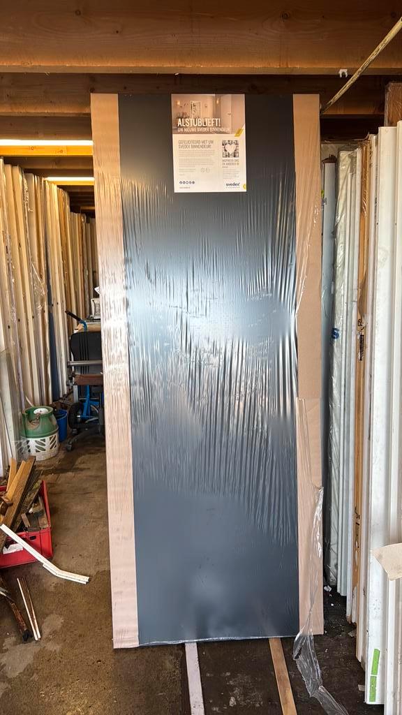 Stompe gladde deur zwart 93x231.5 cm nr 171, Doe-het-zelf en Verbouw, Deuren en Horren, Nieuw, Binnendeur, 215 cm of meer, 80 tot 100 cm