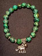 armband Afrikaanse turquoise kralen geluks olifantje, Sieraden, Tassen en Uiterlijk, Armbanden, Overige materialen, Nieuw, Ophalen of Verzenden
