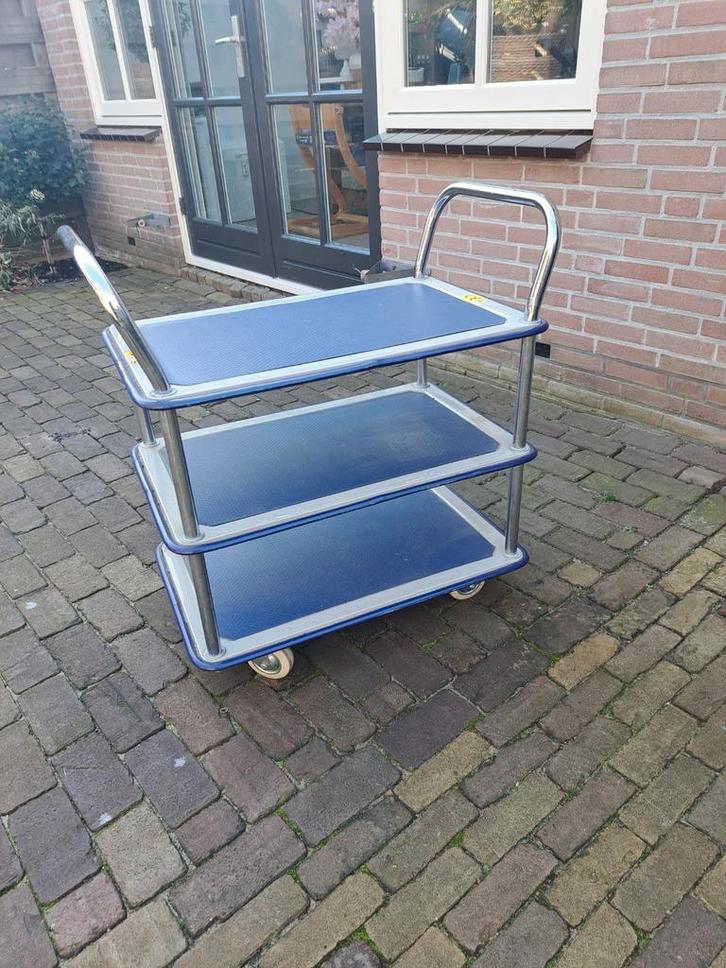 Handige transportkar met 3 niveaus, Zakelijke goederen, Kantoor en Winkelinrichting | Magazijn, Stelling en Opslag, Ophalen