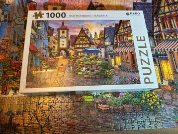 Gezellige puzzel 1000 stukjes Rothenburg Bavaria Beieren DL beschikbaar voor biedingen