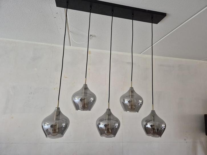 Light & Living Hanglamp - In hoogte verstelbaar, Huis en Inrichting, Lampen | Hanglampen, Zo goed als nieuw, 50 tot 75 cm, Glas