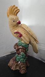 Papegaai keramiek beeldje vintage 18 cm, Ophalen of Verzenden, Zo goed als nieuw, Dier