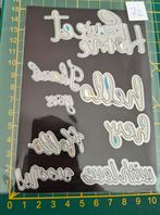 Snijmallen set - diverse teksten, Hobby en Vrije tijd, Scrapbooking, Ophalen, Zo goed als nieuw, Frame of Mal, Overige merken