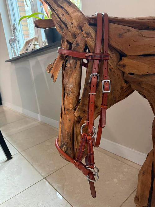 Lederen Bitloze hoofdstellen sidepull nieuw COB en FULL, Dieren en Toebehoren, Paarden en Pony's | Hoofdstellen en Tuigage, Nieuw