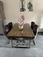 Eric kuster eettafel en salontafel en stoelen set, Ophalen, 50 tot 100 cm, Zo goed als nieuw, Vijf personen of meer