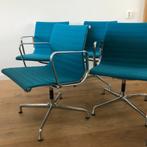4 IZGS Vitra EA 107 EA107 stoel blauw hopsak chroom, Huis en Inrichting, Stoelen, Gebruikt, Blauw, Ophalen of Verzenden, Nvt