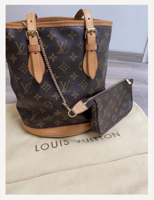 ZGAN Louis Vuitton Bucket Bag Monogram incl. mini tas, Sieraden, Tassen en Uiterlijk, Tassen | Damestassen, Zo goed als nieuw