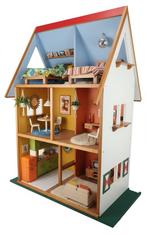 2220 Vintage gestript groot poppenhuis huis voor poppen, Ophalen, Gebruikt, Poppenhuis