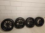 4x Zwarte 18 inch velgen met winterbanden, Auto-onderdelen, Ophalen, 18 inch, Gebruikt, Banden en Velgen