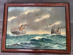 Maritiem Schilderij W. Koningstein scheepvaart, Ophalen of Verzenden