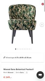 Stoel  Sara van WOOOD, velvet stof groen/ecru, Ophalen, Overige kleuren, Zo goed als nieuw, Eén