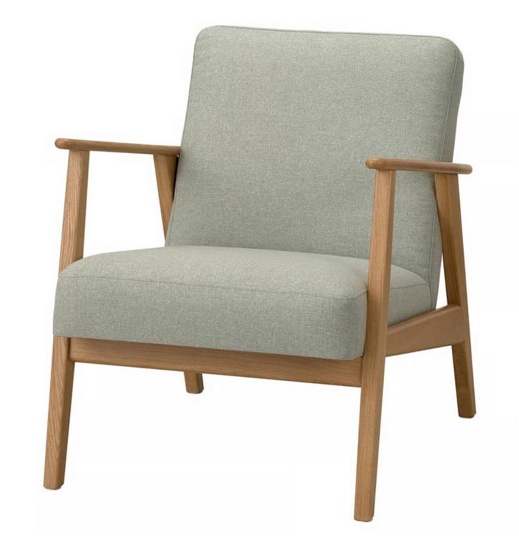 IKEA EKENÄSET Fauteuil - Retro Design, Huis en Inrichting, Fauteuils, Gebruikt, Hout, 75 tot 100 cm, Ophalen of Verzenden