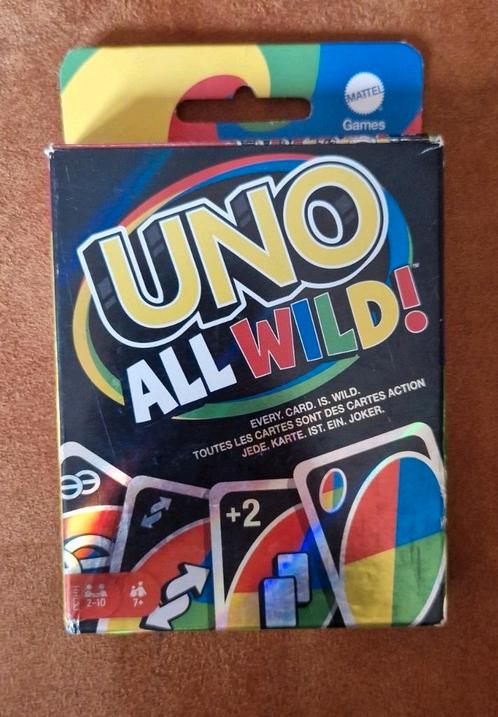 UNO All Wild!, Hobby en Vrije tijd, Gezelschapsspellen | Kaartspellen, Zo goed als nieuw, Een of twee spelers, Drie of vier spelers