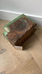 Antieke Kaarsenstandaard van Gerecycled Hout, Ophalen of Verzenden, Overige materialen