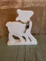 Leuke houten witte decoratie lammetje. Wit schaapje hout, Ophalen, Zo goed als nieuw
